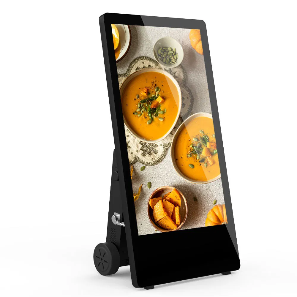 Портативный рекламный плеер 55 дюймов, складной LCD дисплей