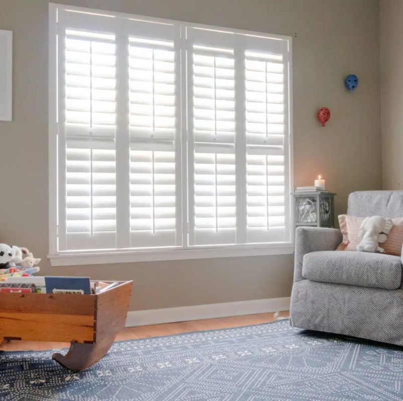Factory White Motorized Shutters Wood Plantation Shutters PVC Octagon Window Shutters