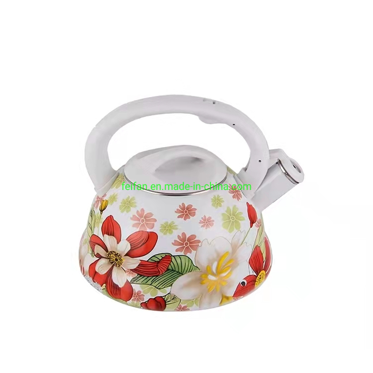 Enamel Whistling Kettle with Different Decal