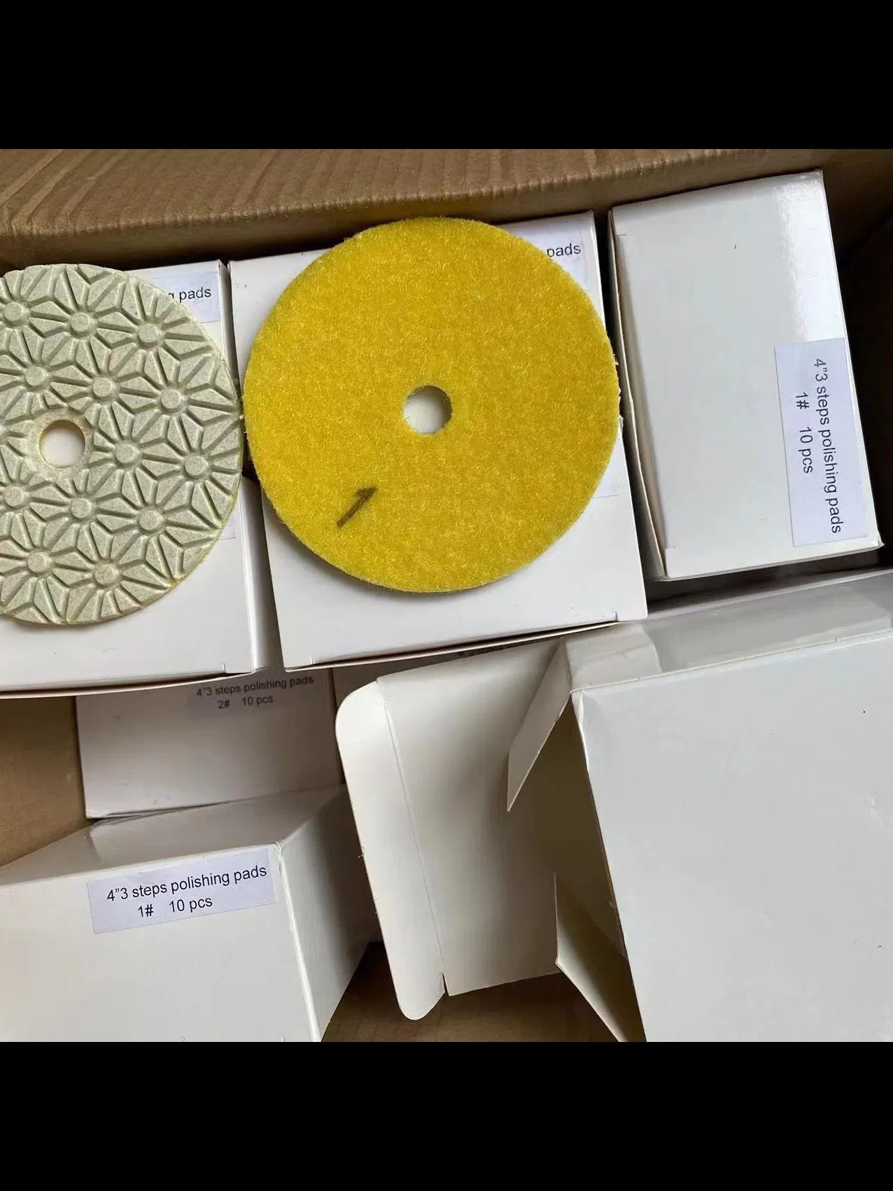 Joytech 3 Step Polishing Pads Diamond Resin for Stone Granite Marble Concrete Terrazzo High Quality CE Certification