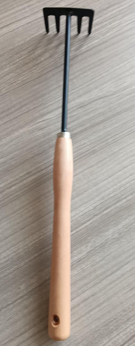 6 PCS Heavy Duty Ash Wood Handle Garden Tool Set with Mirror Polish Wood Stainless Steel Head