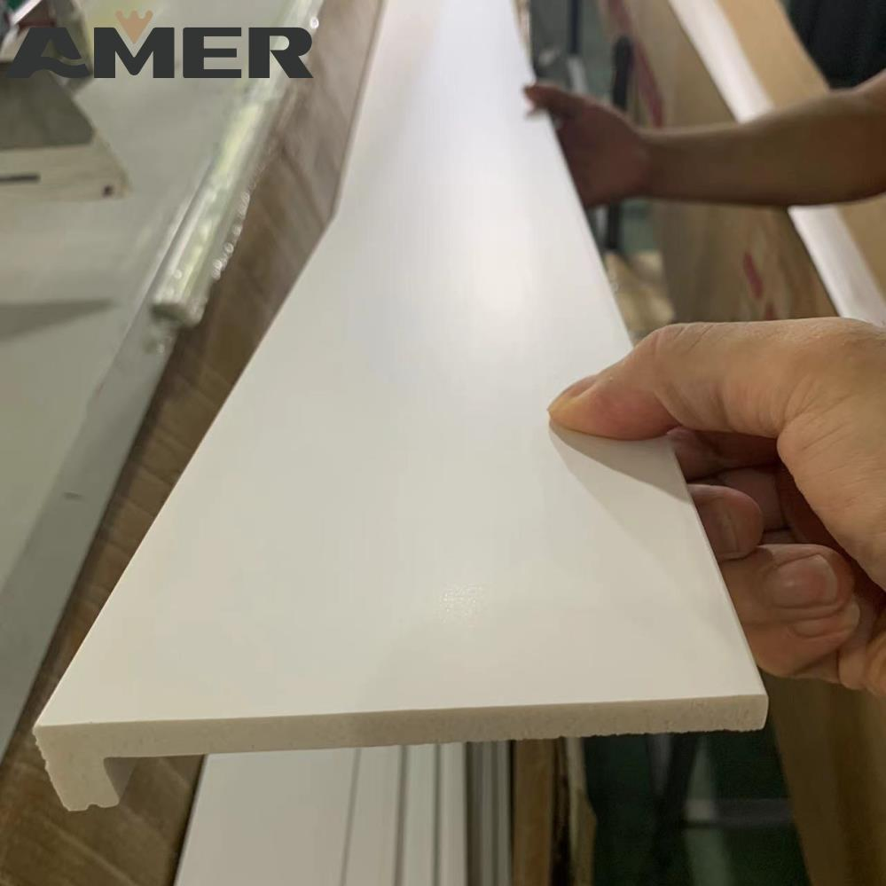 PS Foaming Plastic Skirting Baseboard Modern White Wainscoting Wall Panels Hotel Decorative China Factory