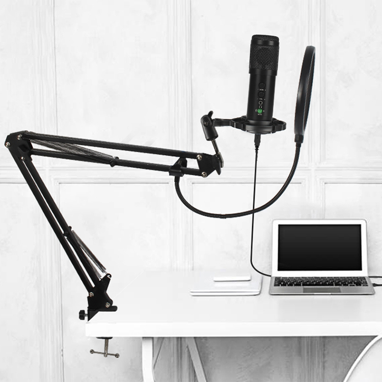 Professional USB Microphones Studio Recording Microphone for Condenser PC Microfono with Holder Bracket
