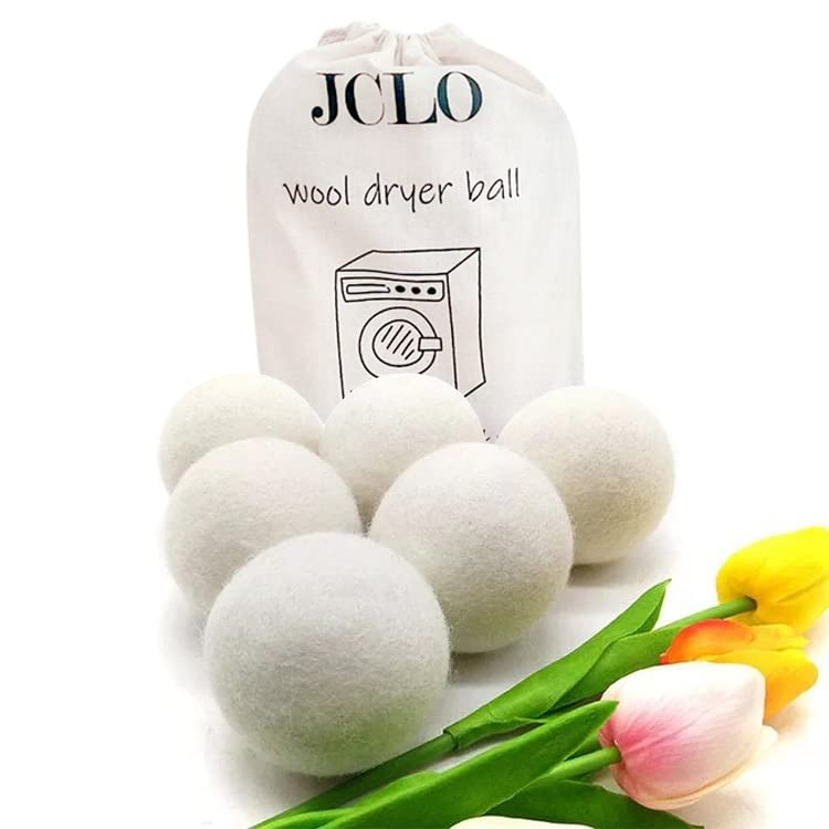 Factory Support OEM Design Custom Logo Wholesale 6 Pack Eco Friendly Laundry Wool Felt Dryer Balls with Cotton Bag