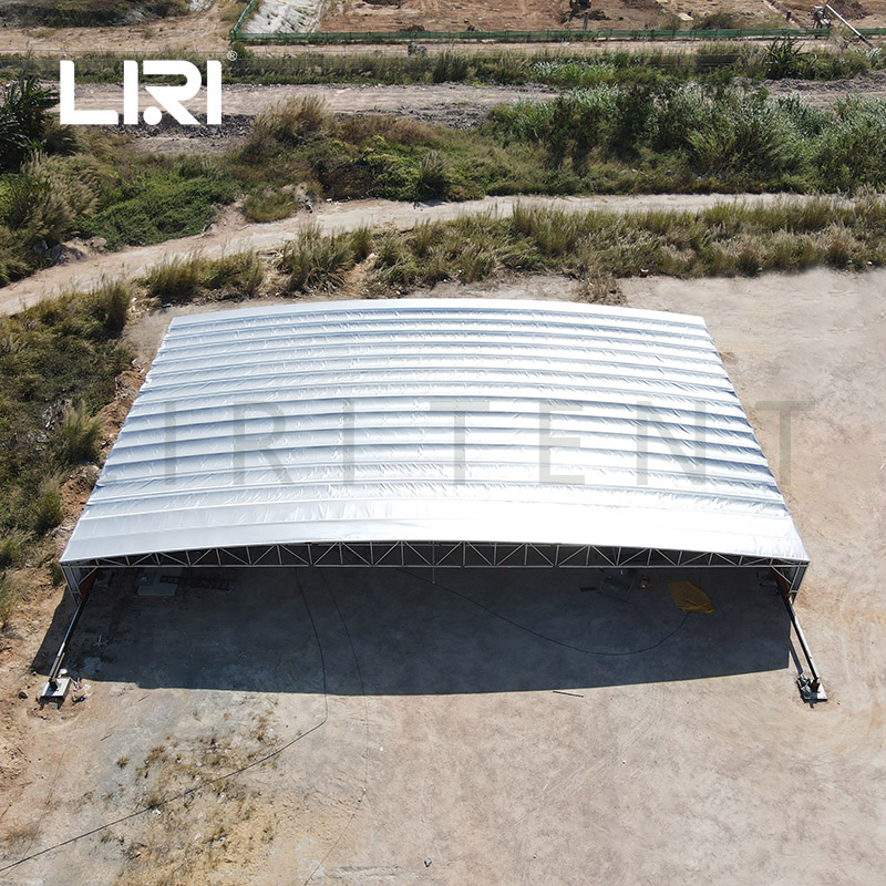 Movable Fabricated Electric Sliding Shed Mobile Awning Channel Hanging Tent