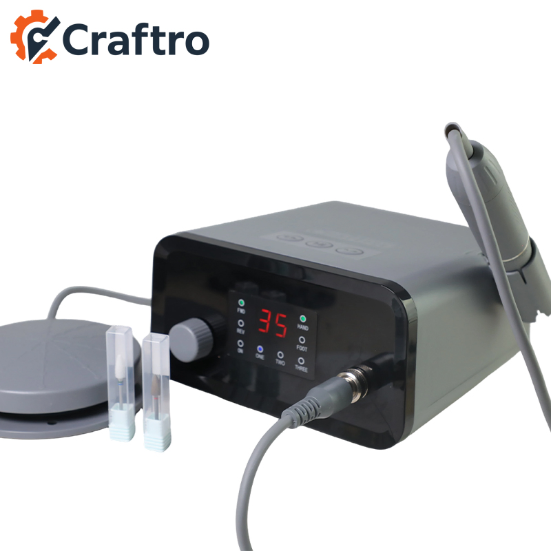 Desktop Nail Drill Micromotor for Manicure Polishing Compatible with Diamond Dental Burs