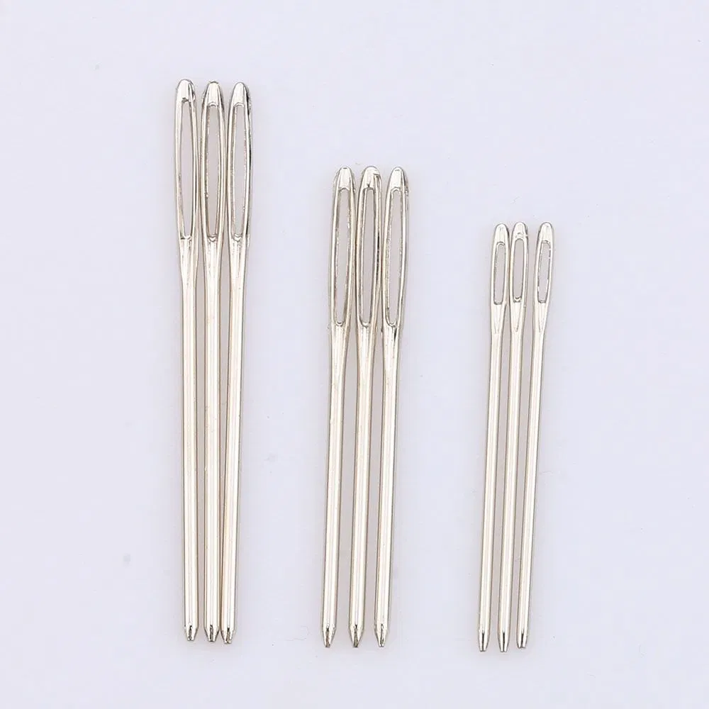9PCS Steel Blunt Big Eye Needles Embroidery Needles for Knitting