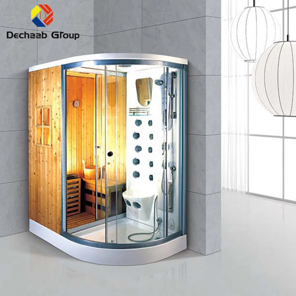 Standing Floor Wooden Sauna Room with Wood Stove