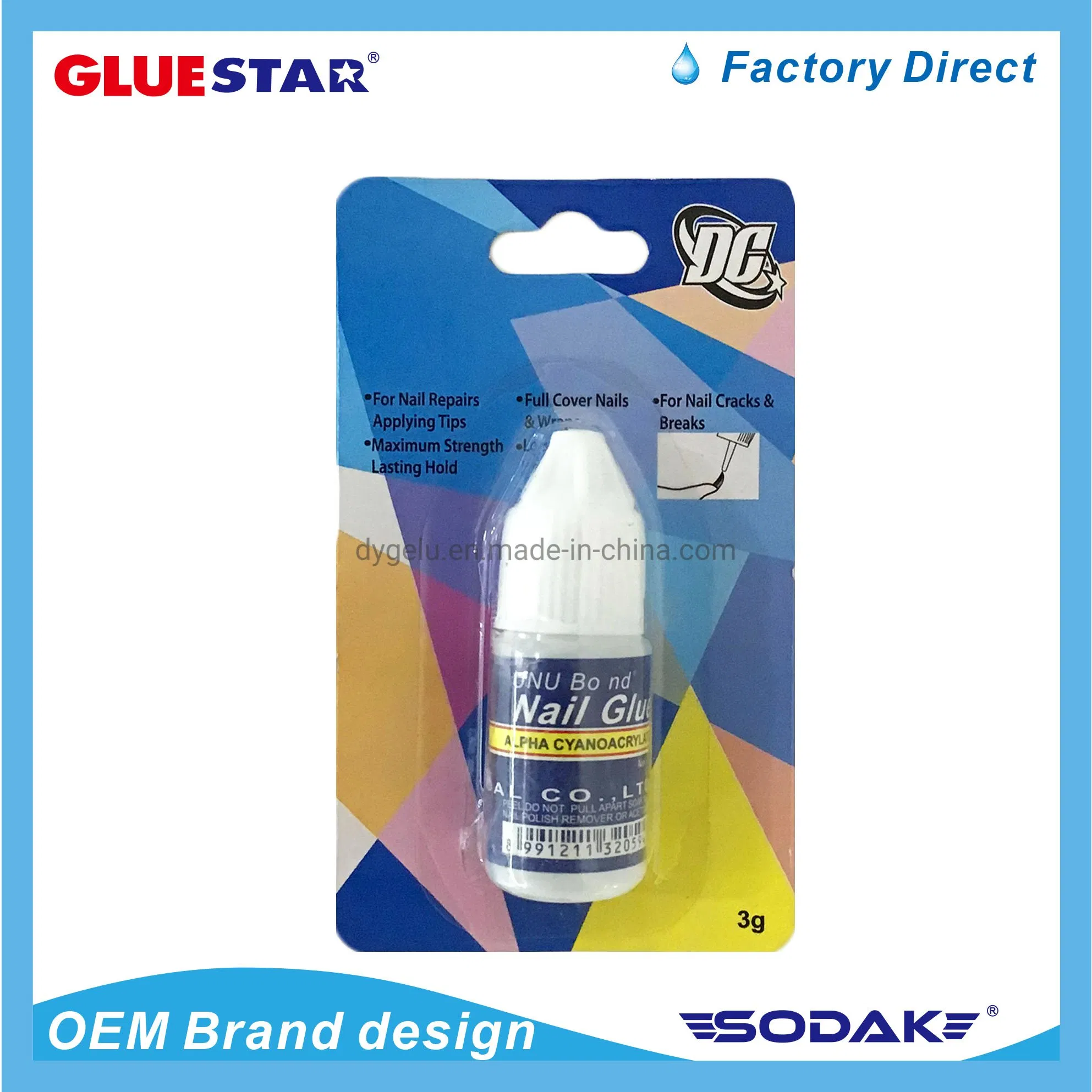 Nail Art 2g Sticky Quick Nail Glue for False Nail Tips