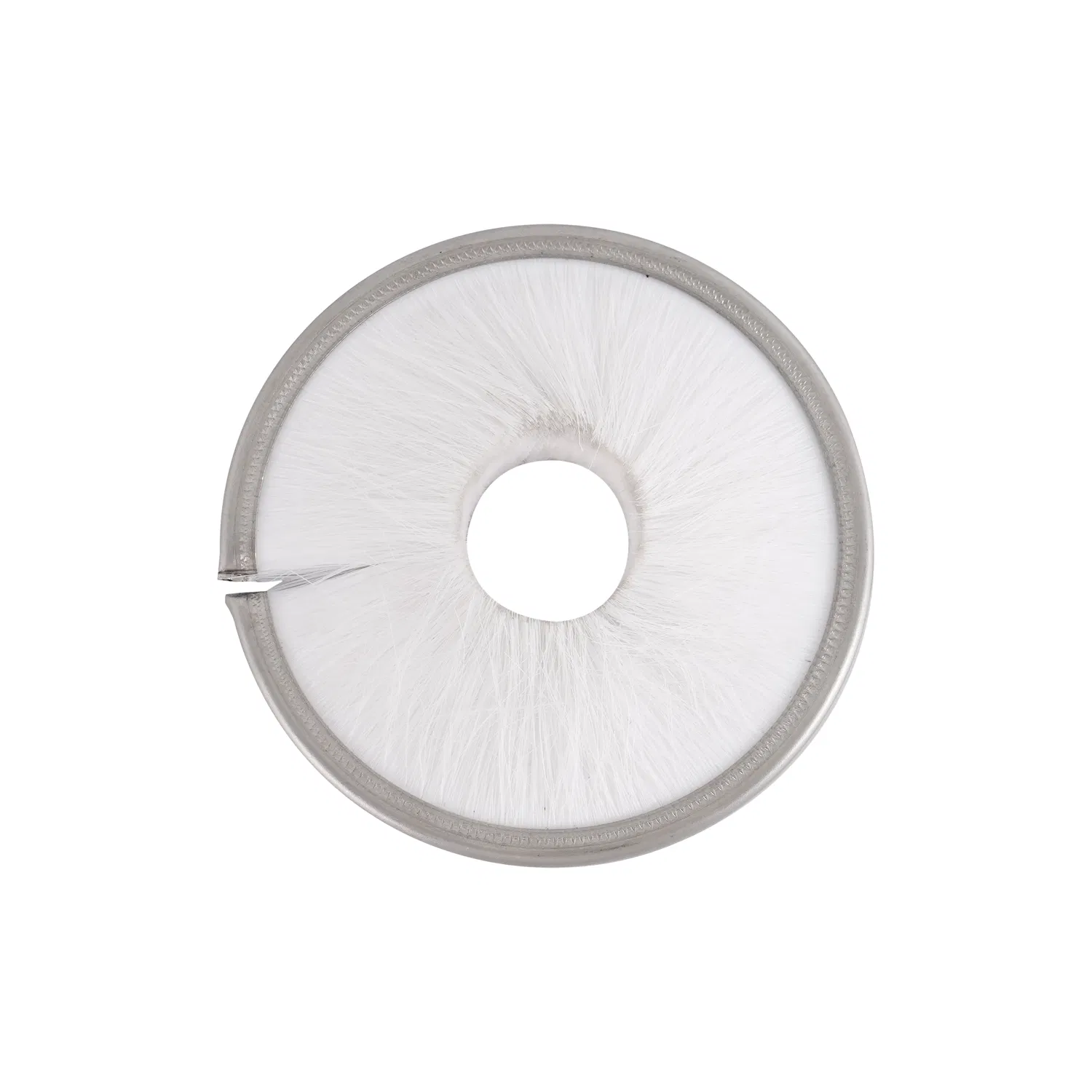 Круглая щетка с нейлоновой щетиной, белая (YY-009)