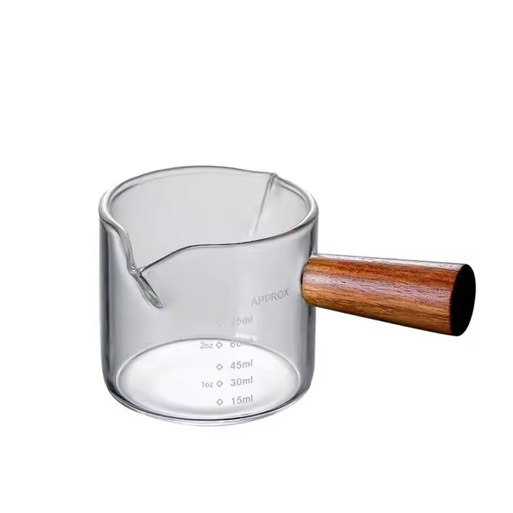 Двухрожковый мерный стакан для эспрессо и молока, 75 мл