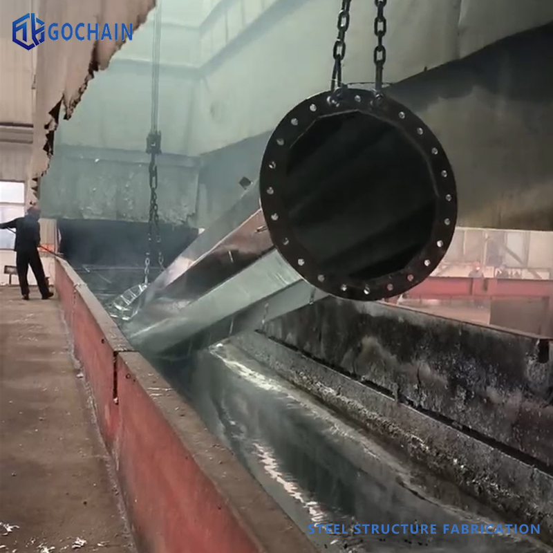 Hot DIP Galvanizing Railway Steel Pillar Supports