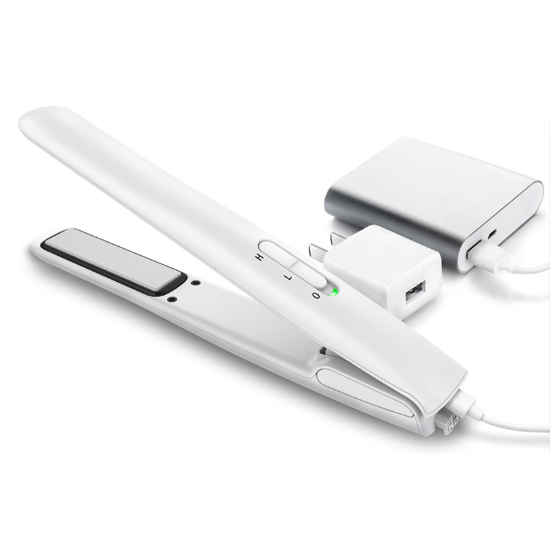 Mini Portable Wireless USB Rechargeable Straightener and Curler for Hair Care and Hairdressing