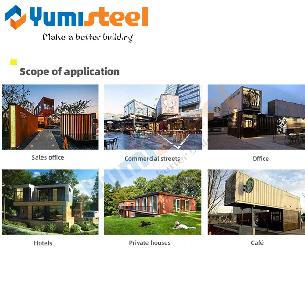 Steel Structure Container House Extension Box Transformation Entrepreneurial Coffee House Shop Construction Movable Panel House