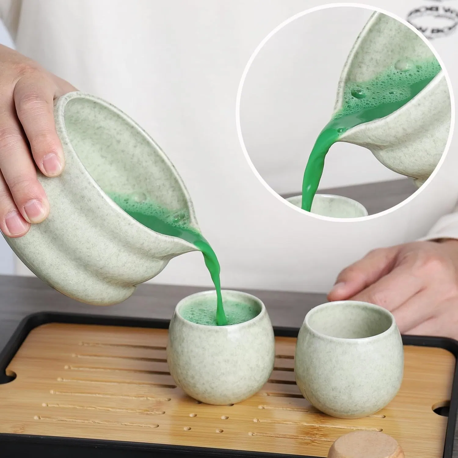 Matcha Bowl 2 Cups Leather Storage Bag, Complete Travel Matcha Kit Set