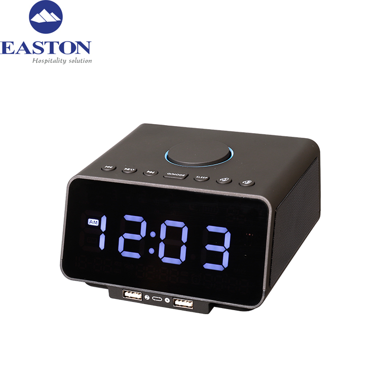 Hotel Bluetooth Docking Station Clock with Snooze Sleep Function