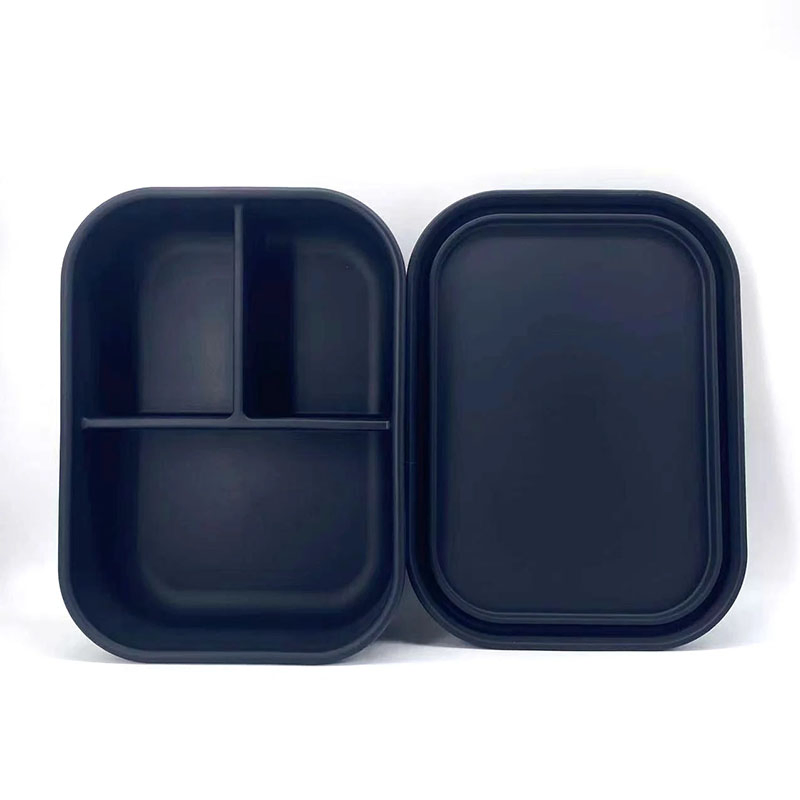 Hot Selling Anti-Fall Anti-Smell Portable Silicone Compartments Heatable Refrigerated Lunch Container