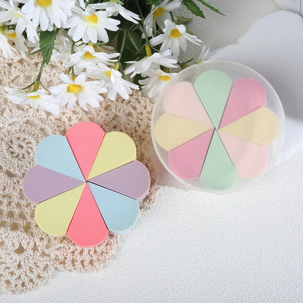 High Quality Facial Cleaning Beauty Blender Sponge Tool Petal Triangle Cosmetic Makeup Powder Puff