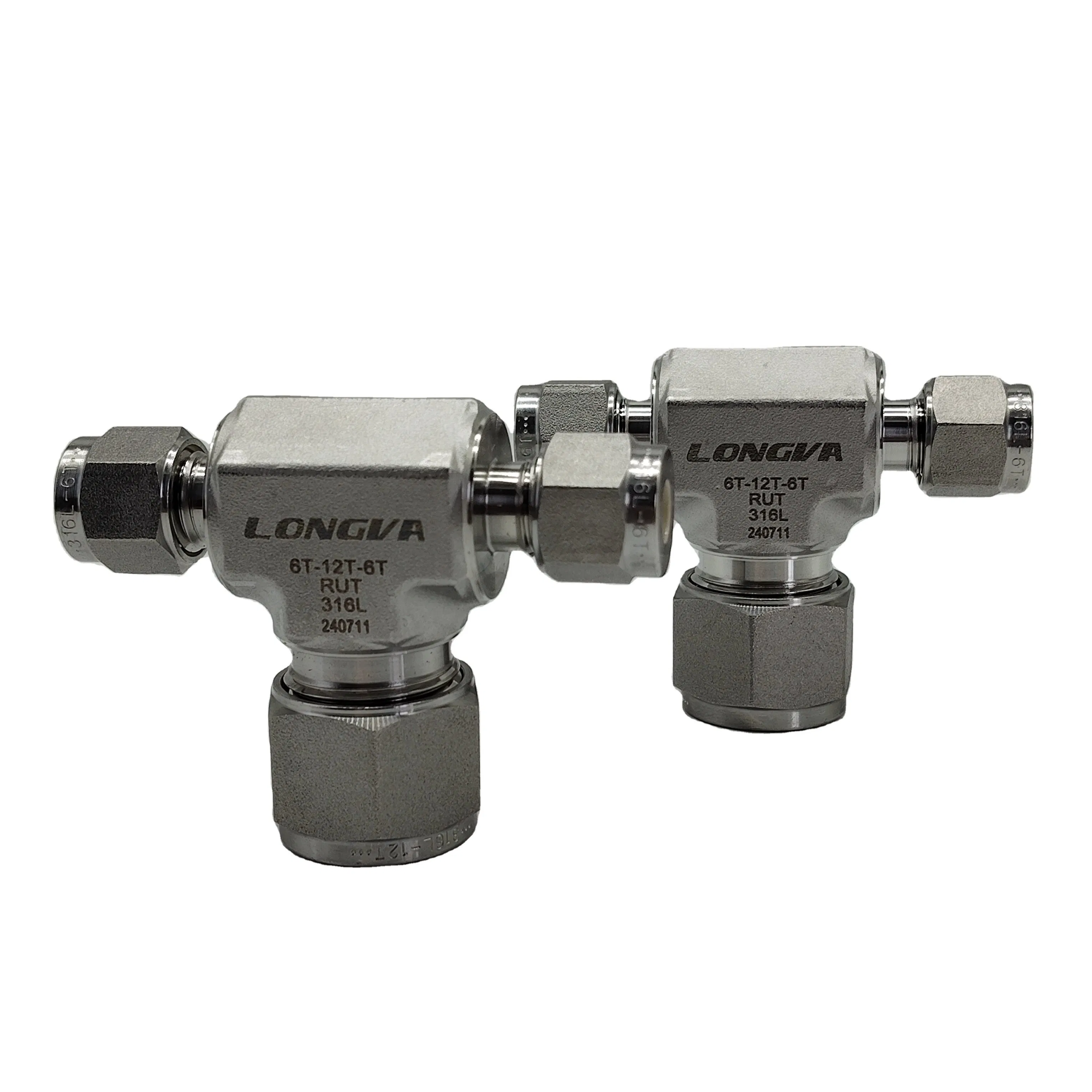 Union Tee Pipe Fitting Union Stainless Steel 316L Ferrule Tee NPT Male Stainless Steel Pipe Fittings