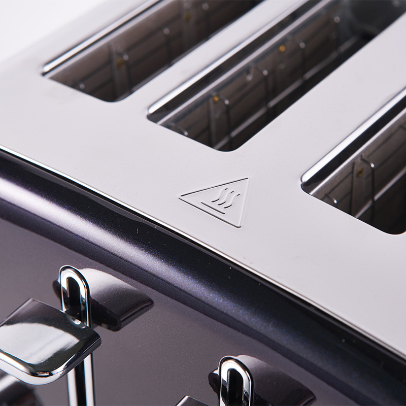 High-Quality 4-Slice Toaster Stainless Steel 6-Speed Home Breakfast Sandwich Maker Toaster