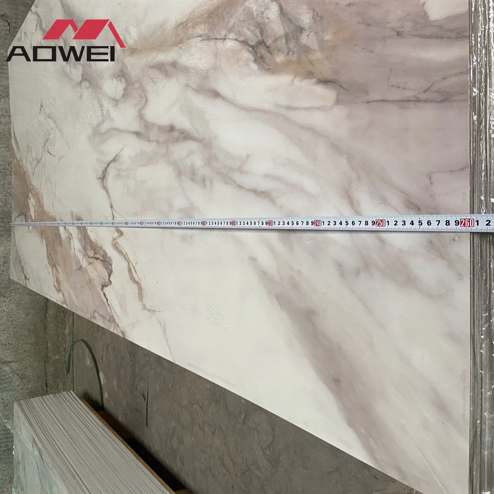 China Factory High Gloss PVC Wall Panel Marble Sheet for Interiors Decor