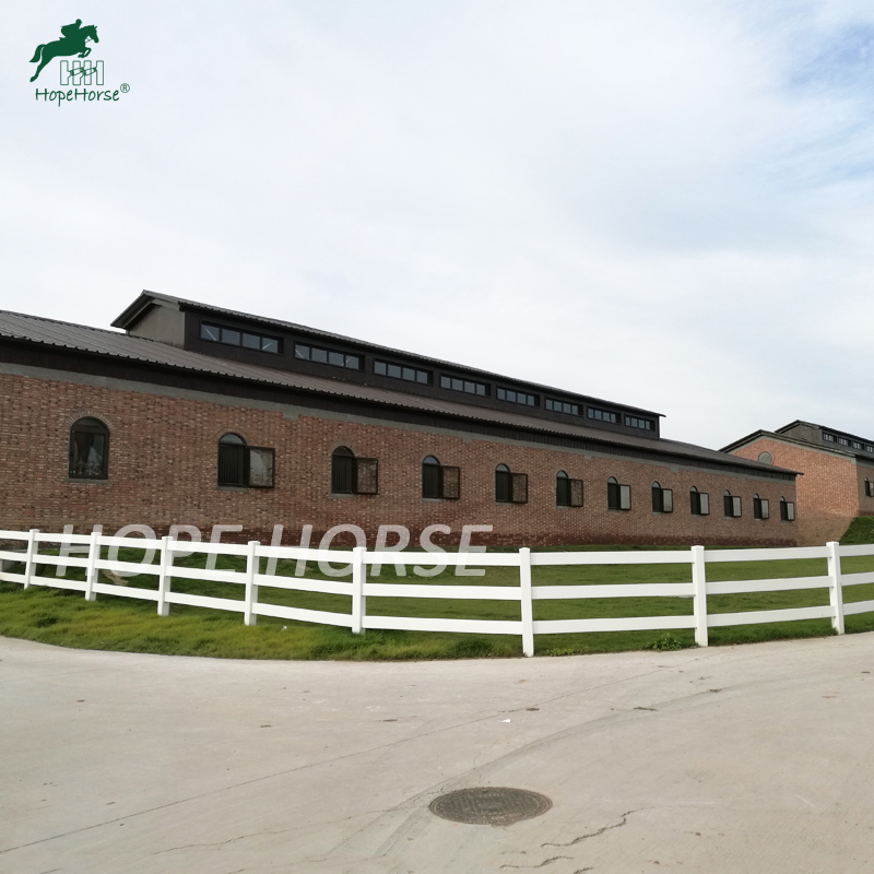 PVC Horse Fence with 3 Heavy Rail/4 Rail for Horse Racecourse/Race Track Horse Fence
