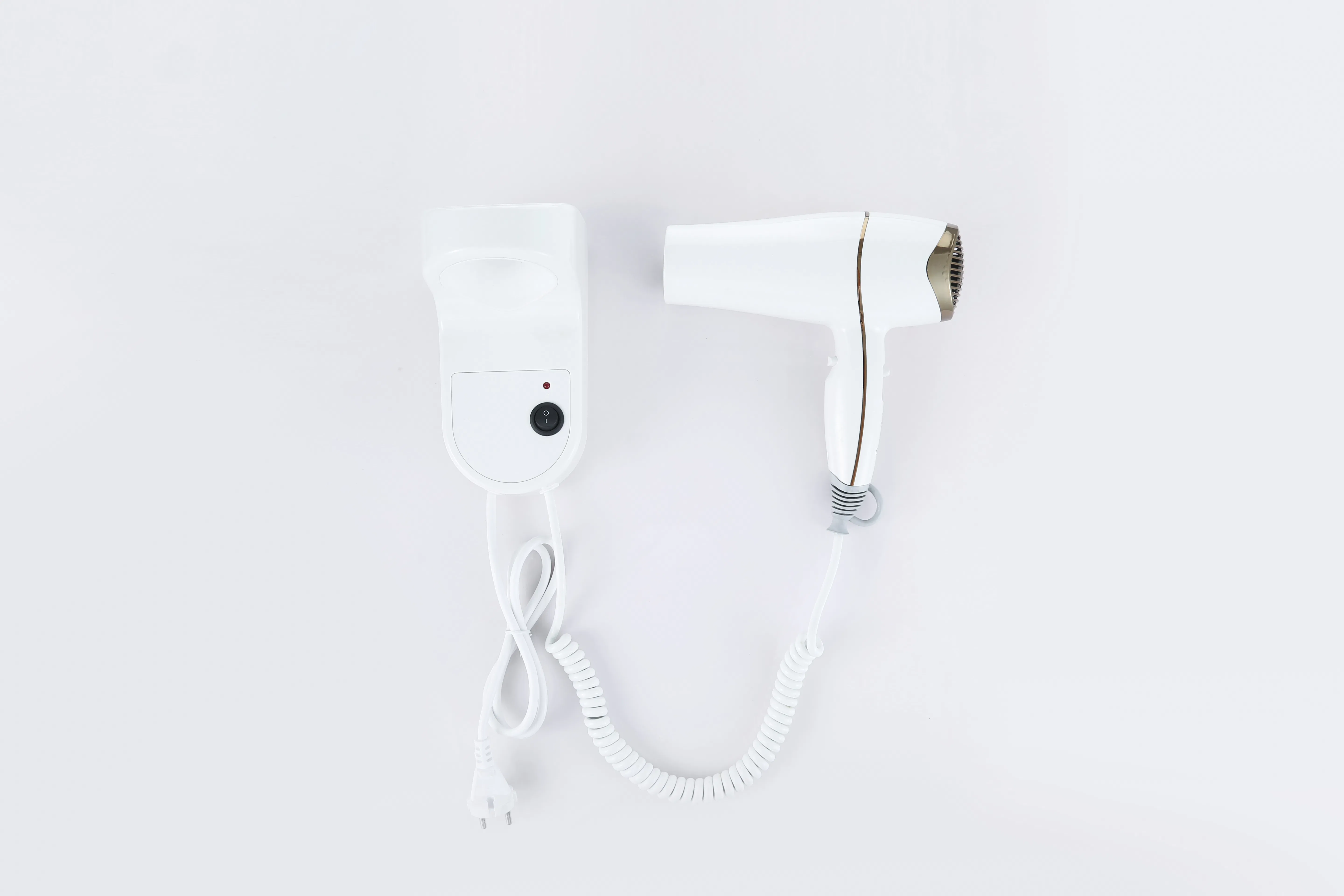 Factory Wholesale Black Fashion Style Multifunction Safety Switch Electric Hair Blower Dryer Wall Mounted Hotel Hair Dryer