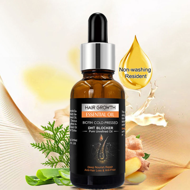 Private Label Natural Organic Growth Oil Biotin Regrowth Treatment for Scalp Hair Loss Thinning Hair Growth Essential Hair Oil