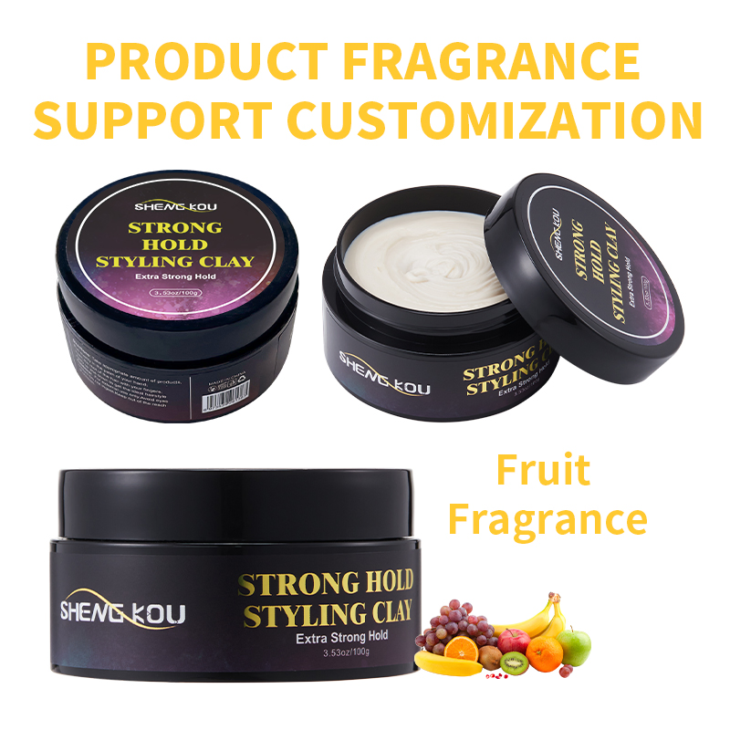 OEM/ODM Firm Hold Men Hair Wax Long Lasting Styling Paste No Shine Hair Mud 100g Matte Clay