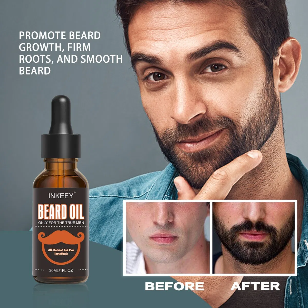 Wholesale Customized Logo Private Label Hot Selling Beard Growth Oil for Men Professional Beard Oil