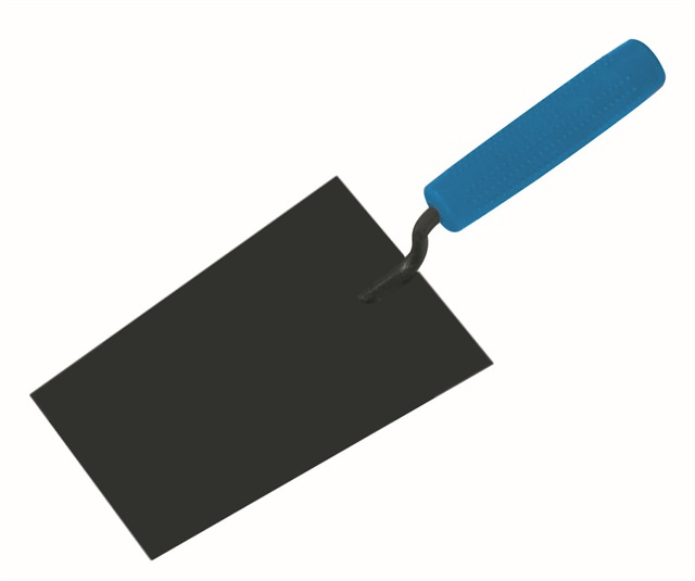 Black Bricklaying Trowel, Plastic Handle, Trowels, East European Type, Quadrate