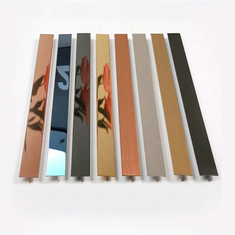 T Shape Metal Transition Strips Mirror T Shaped Stainless Steel