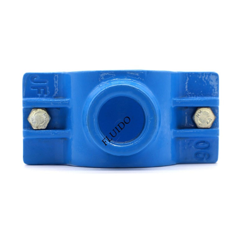 Ductile Iron Pipe Fittings Di Saddle Clamp for PVC Pipe with Outlet