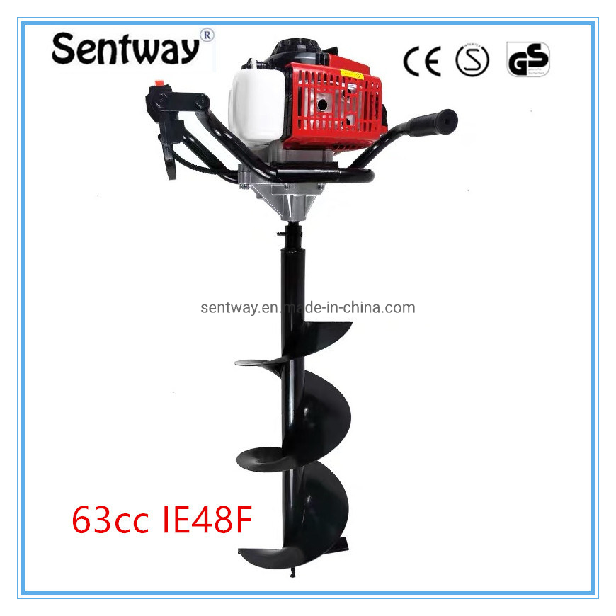 Gasoline One Man Working 63cc Earth Auger with 150mm Bit Ce Approved