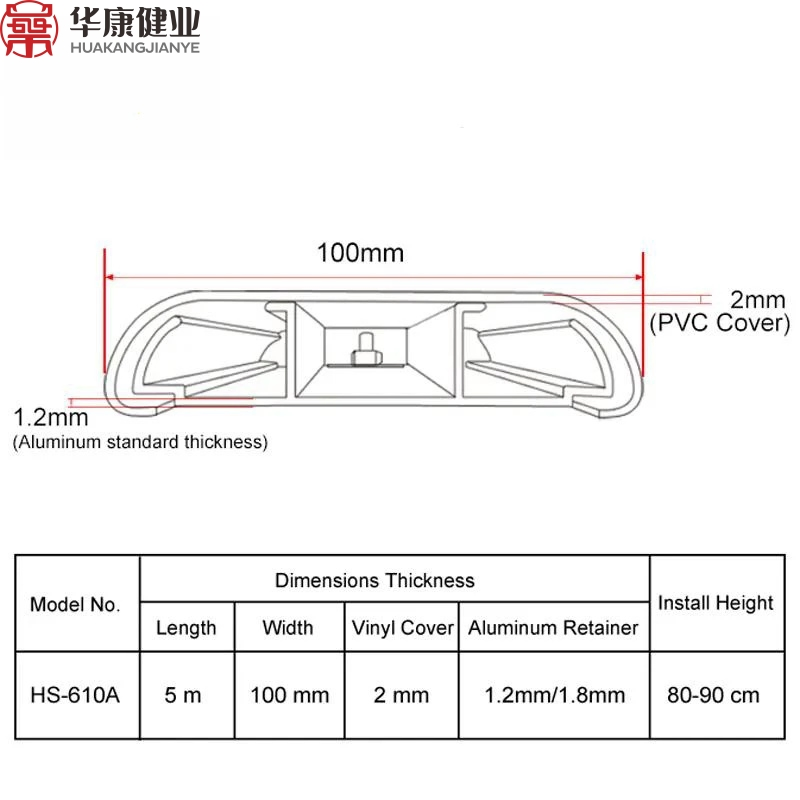 Hospital PVC Wall Guard Corridor Wall Protector Hospital Railing