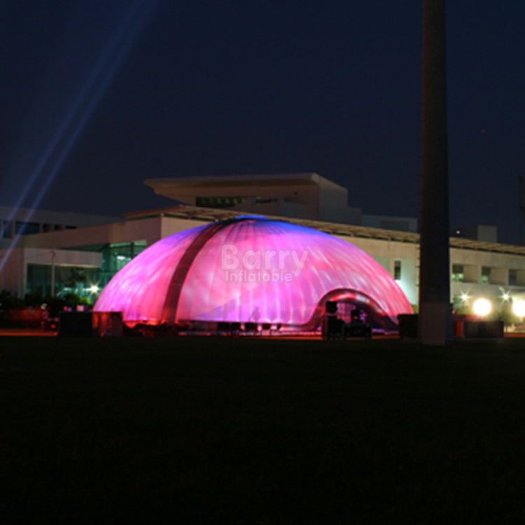 Portable LED Lighted Inflatable Event Tent Dome White Inflatable Igloo Dome Tent /Inflatable Exhibition Tent for Rental