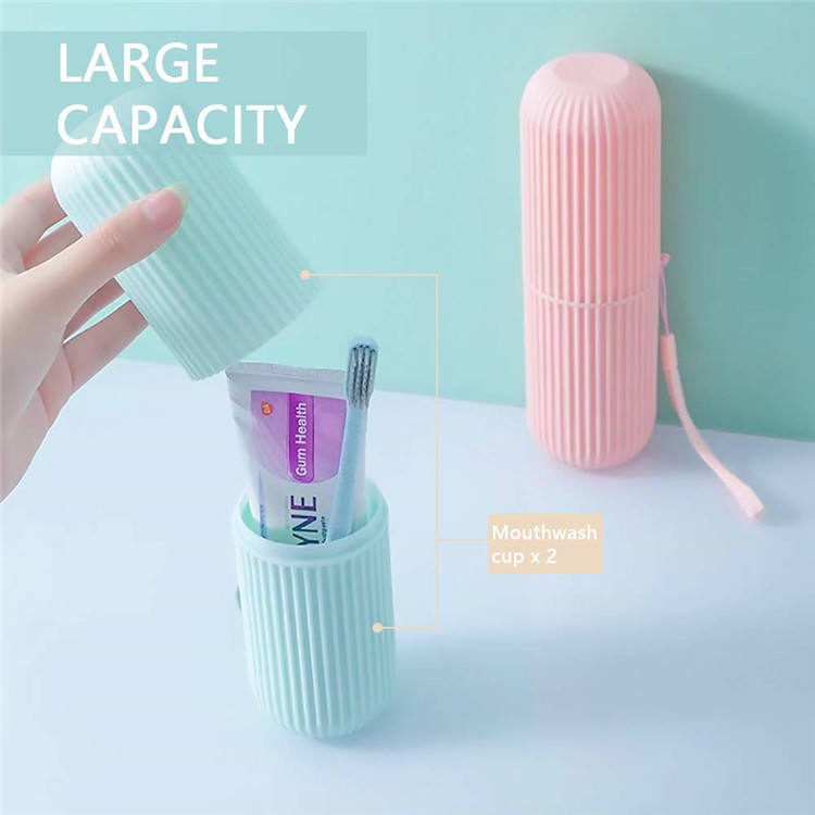 Portable Toothpaste Toothbrush Travel Cup Case Holder for Camping Hiking Hotel