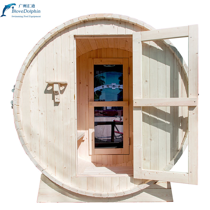 Инфракрасная сауна для улицы из массива дерева