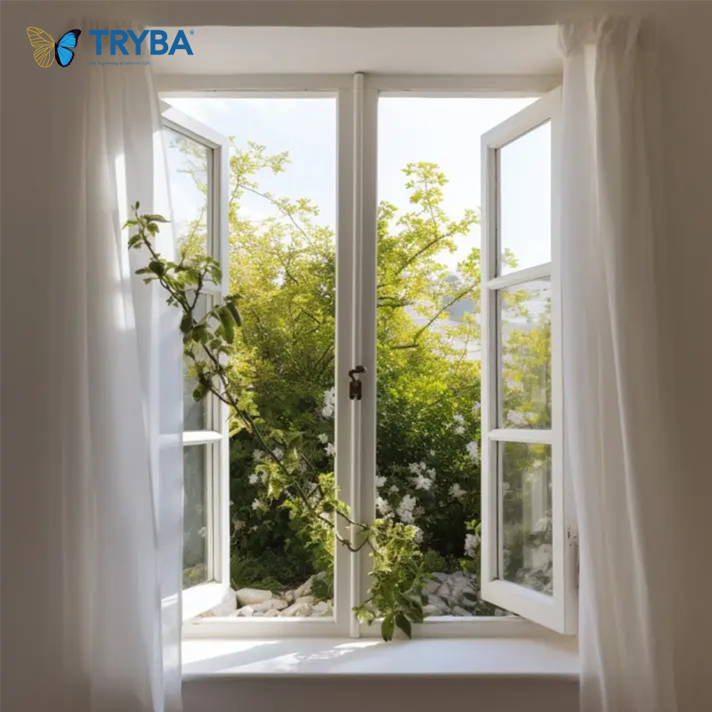 Pwv70m High Quality Double Glazed UPVC Casement Window for Hot Selling Projects