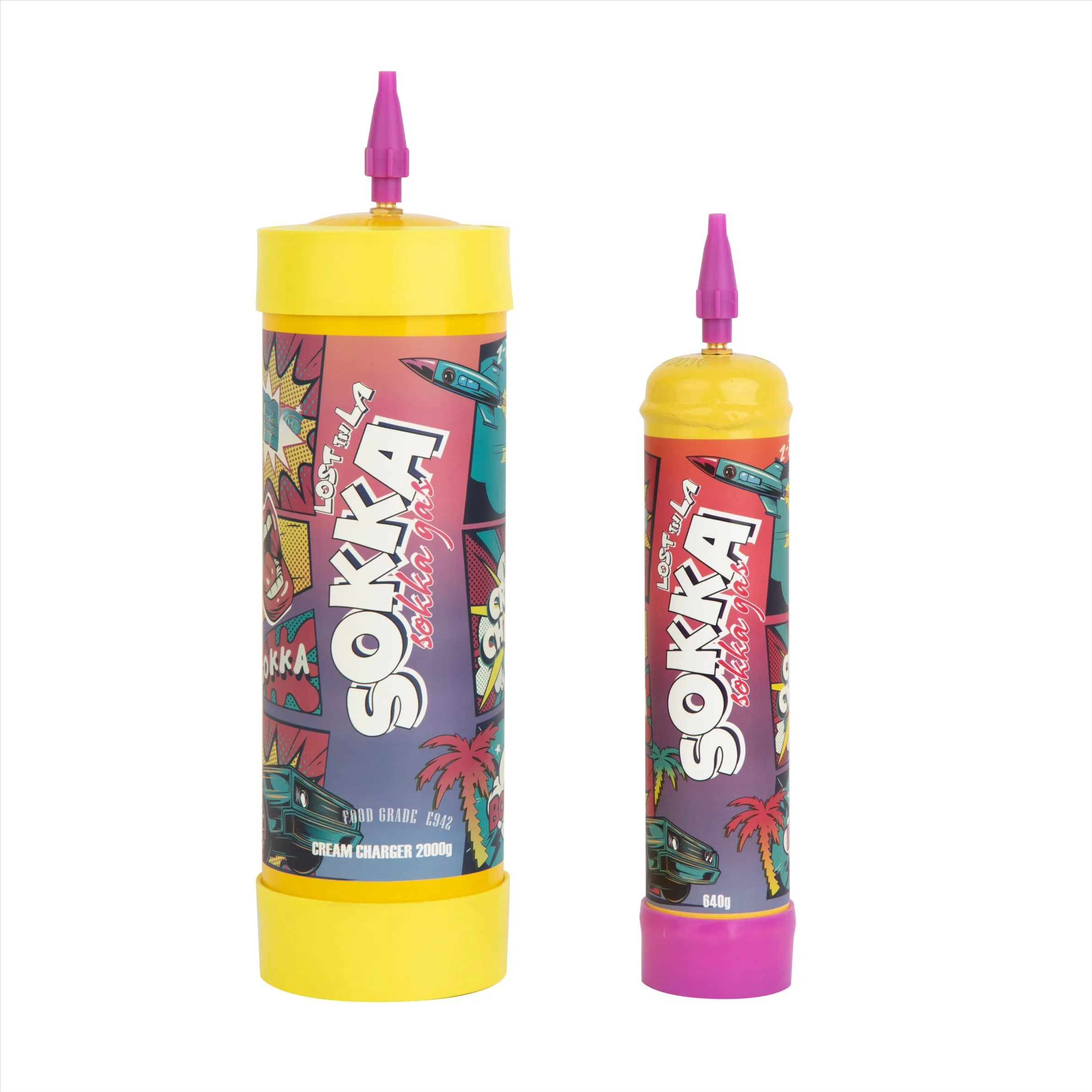 E942 Food Grade 2000g Gas Cylinders N2o Cartridges Customize Flavor Fast Gas Whipped Cream Chargers