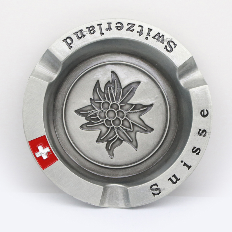 Customized Chile Souvenir Ashtray Countries Tourist Souvenir Metal Cigar Pocket Ashtray