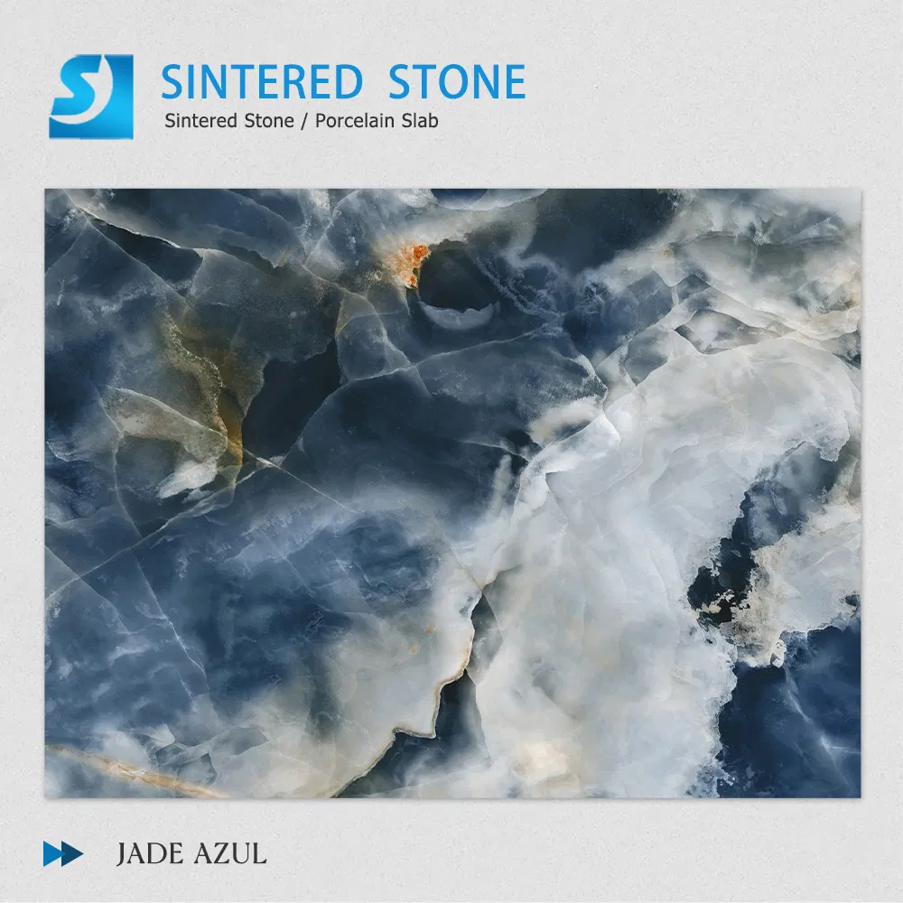 Rectangular Sintered Stone Office Desk High Hardness Scratch Proof 3200X1600mm Foshan Facroru Book Match