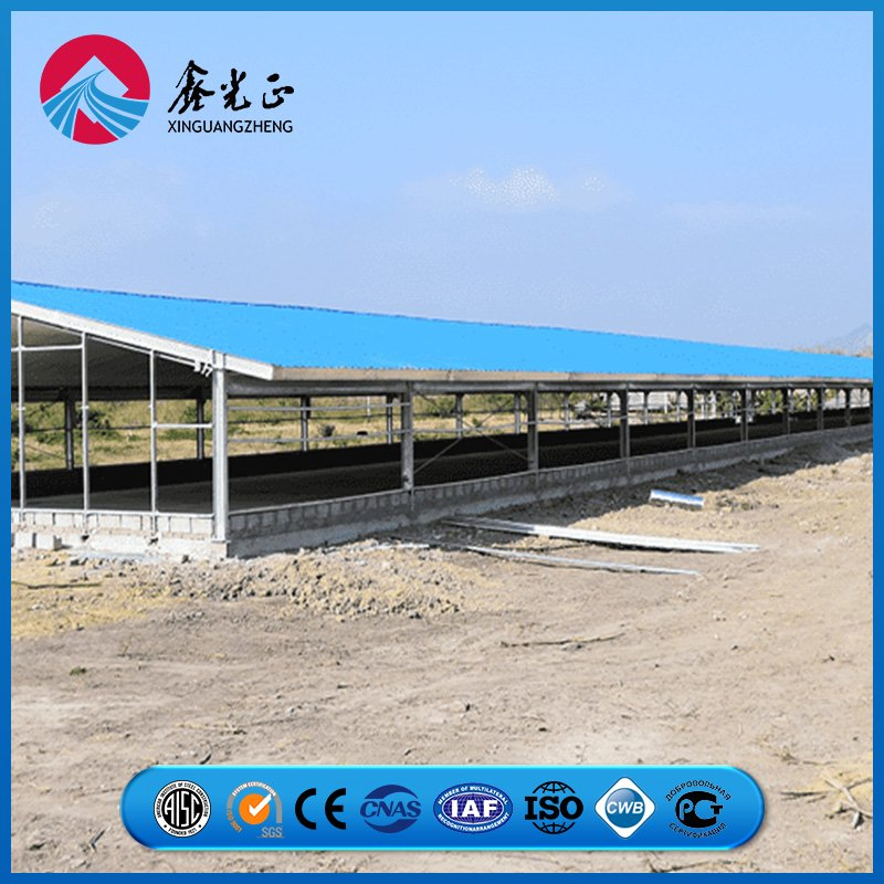 Prefabricated /Prefab Steel Frame Animal Poultry Farm Sheep Goat Storage Metal Shed