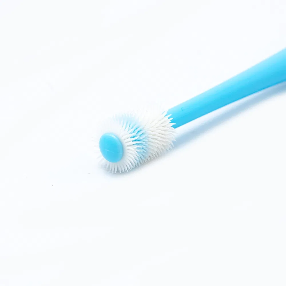 Wholesale Pet Cleaning Supplies Plastic Cat Oral Cleaning Brush Soft Rubber Head Pet Toothbrush