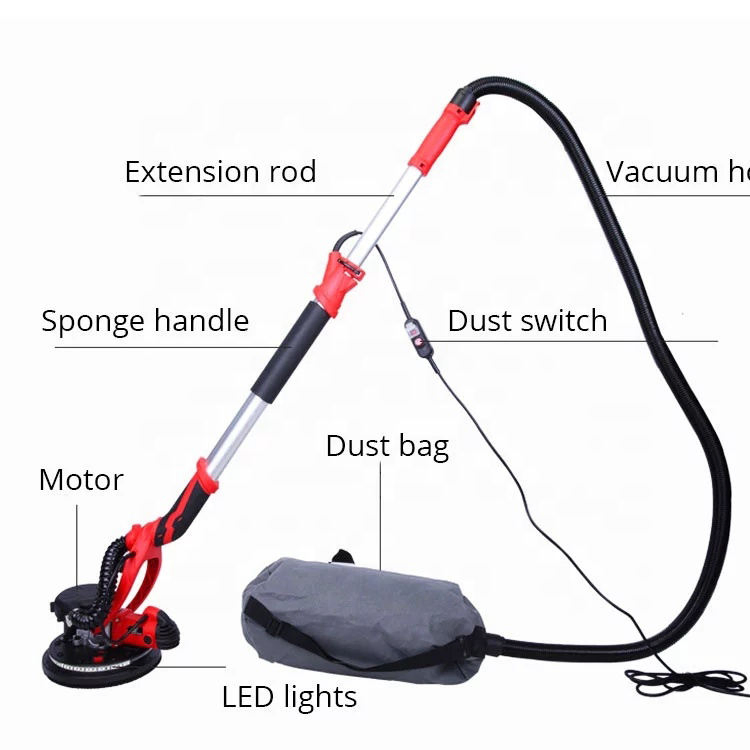 Factory 750W 225mm Power Tools Electric Handheld Foldable Drywall Sander