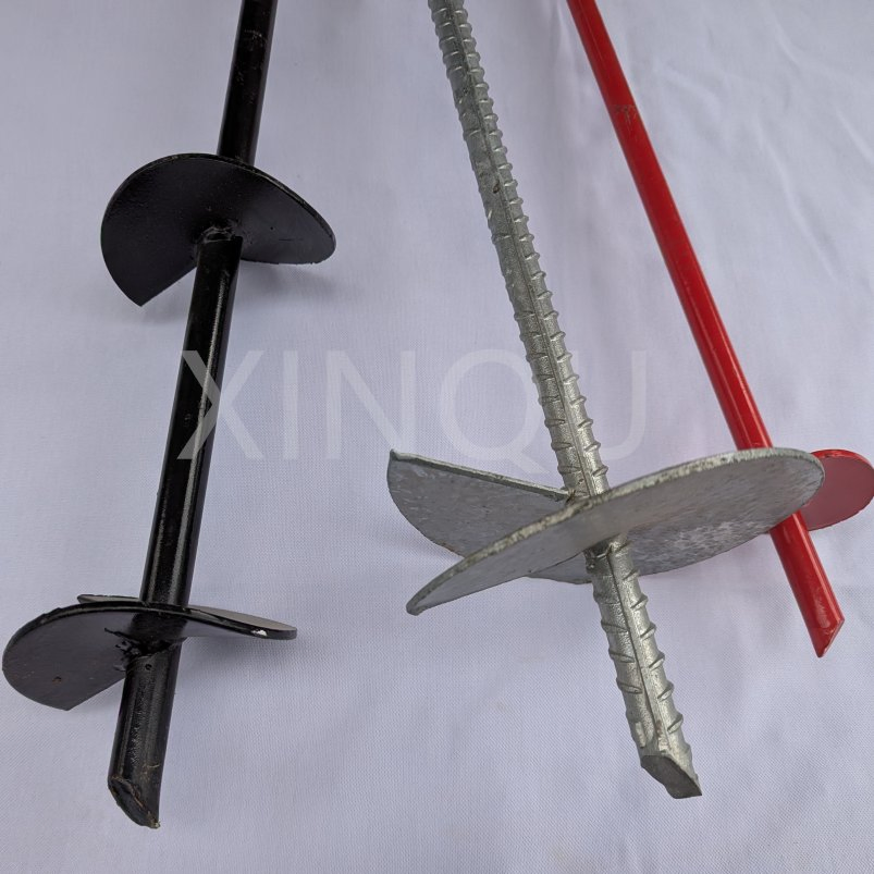 Винтовой якорь для грунта, оцинкованный, усиленный