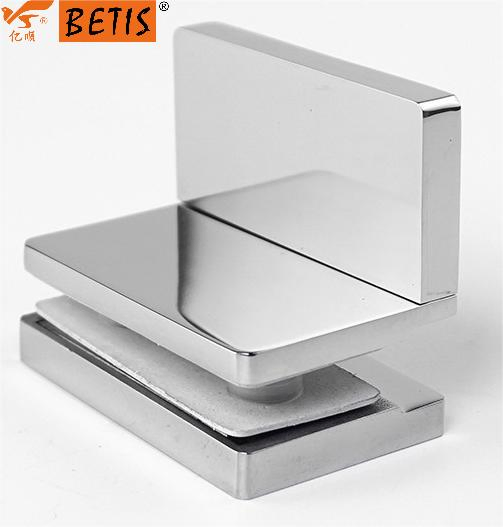 90 Degree Wall-Mount Clamp Bracket Retaining Clip Patch Fitting for Bathroom Shower Glass