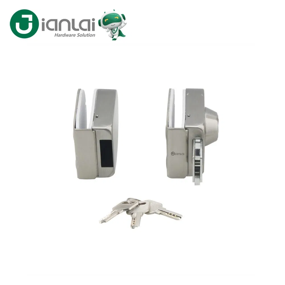 Office Glass Partition Anti-Theft Lock D Type No Drilling Glass Door Lock