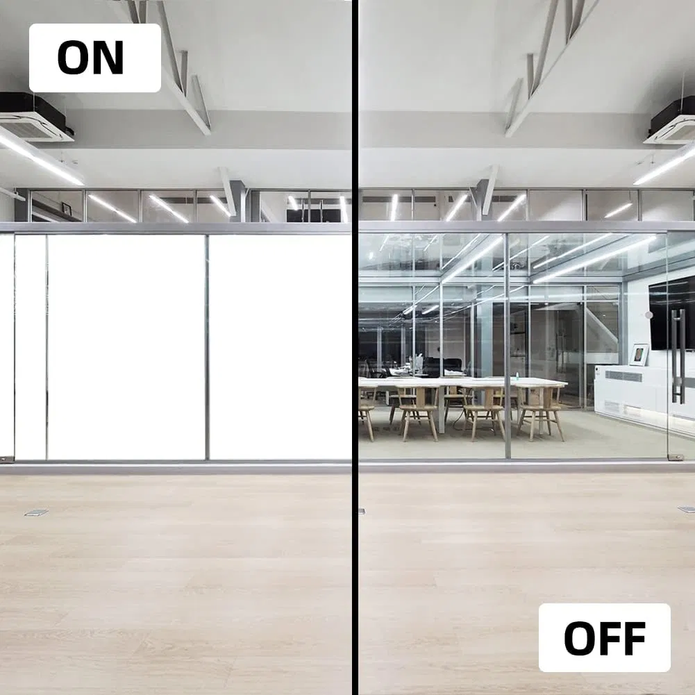 Self Adhesive High Transparency Electronic Control Atomization Glass Film Pdlc Intelligent Dimming Glass Film