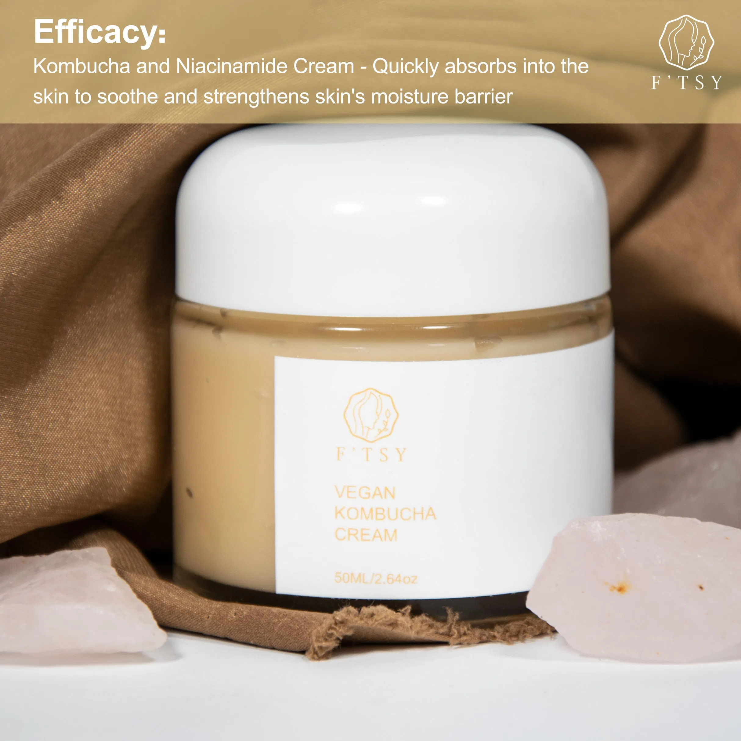 Best Seller Natural Kombucha Tea Gel Cream Detoxifying Kombucha Moisturizer Anti-Acne Face Cream